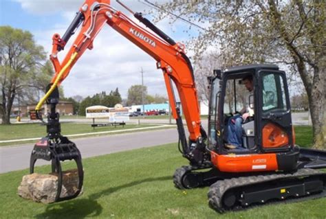 mini excavator log grapple